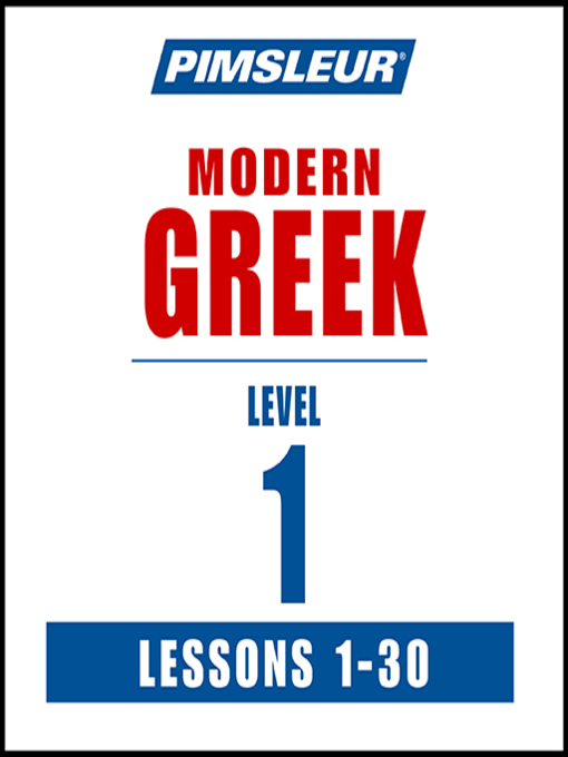 Title details for Pimsleur Greek Level 1 MP3 by Pimsleur - Wait list